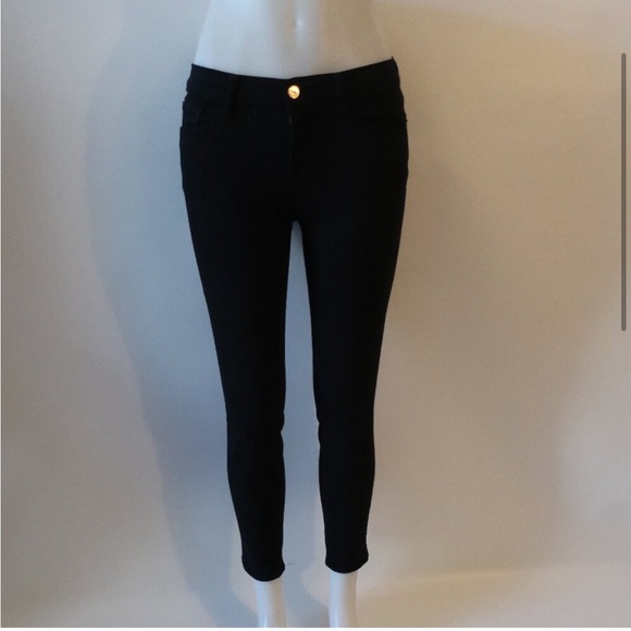 Womens Frame Le Skinny de Jeanne Crop Film
Noir Black Denim Jeans 28 - Picture 3 of 10